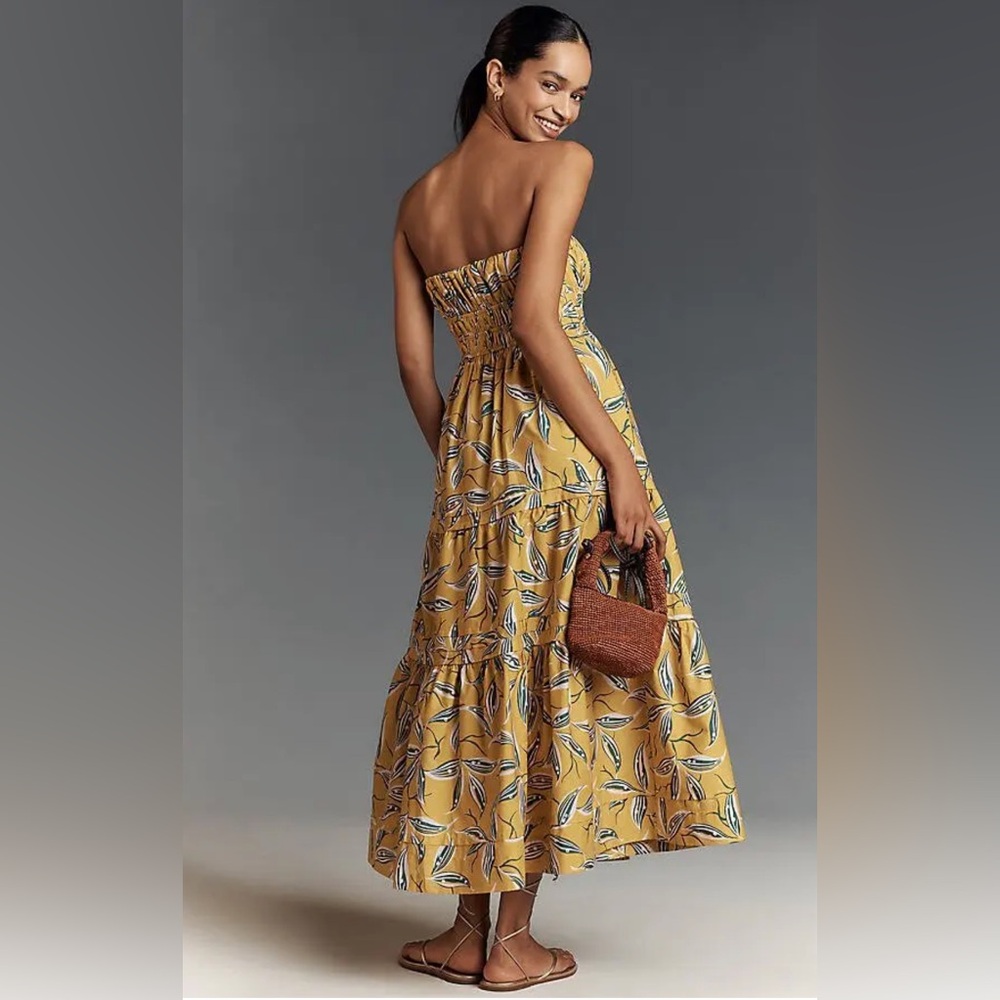 NWT Anthropologie The Somerset Strapless Maxi Floral Dress, Size XS - Picture 5 of 7